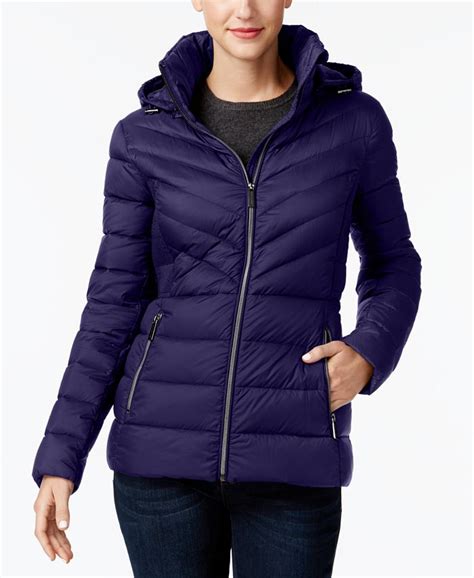 michael kors petite packable down jacket|michael kors lightweight packable jacket.